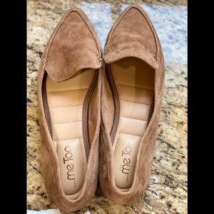Me Too tan sued pointed flats